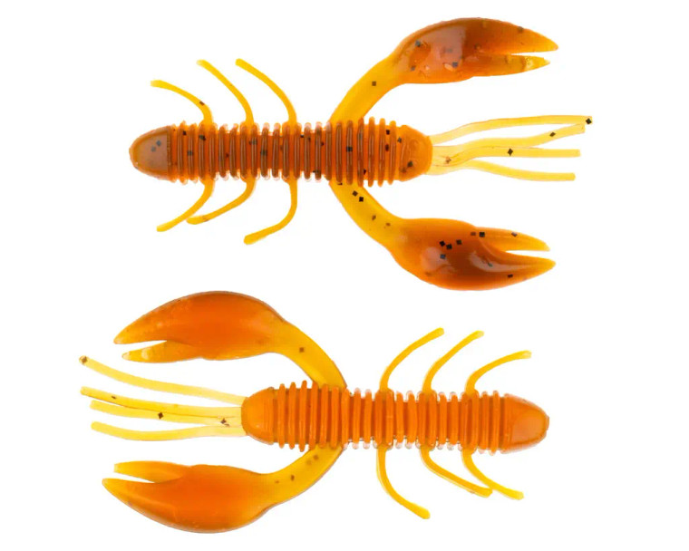 Netbait Zaga Craw 2" 6pk - Baitfuel Supercharged - Green Pumpkin Orange