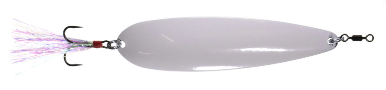 Nichols Lures 5" Lake Fork Flutter Spoon, Snow, 1-1/8oz