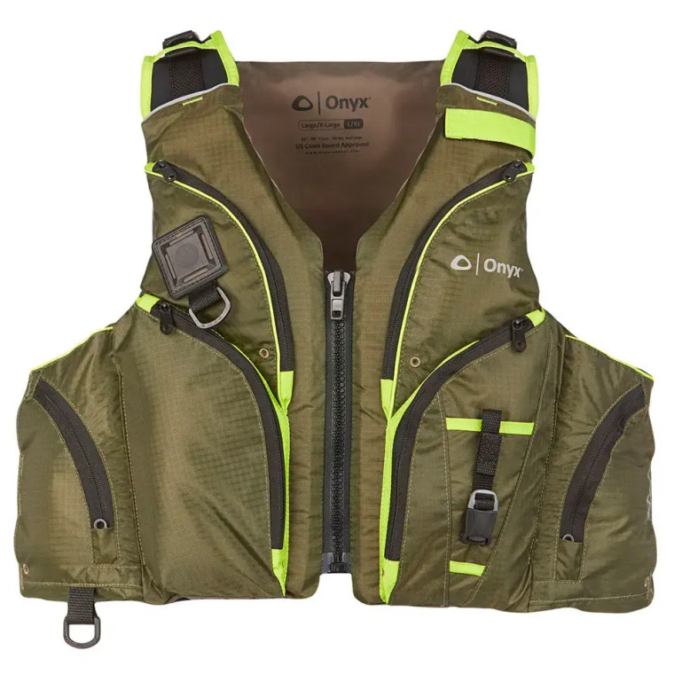 Onyx - Absolute Outdoor Pike Paddle Sports Life Vest, Green - Size S/M