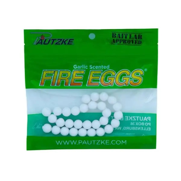 Pautzke 30ct Fire Eggs - WHITE