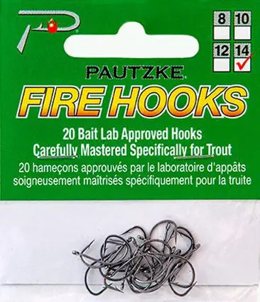 Pautzke 20ct Fire Hook - sz14