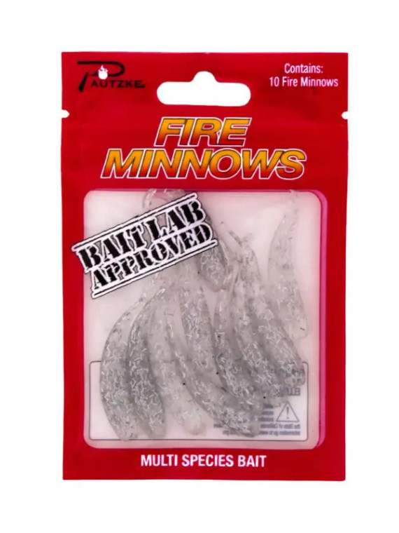 Pautzke 10ct Fire Minnows - GHOST CHROME