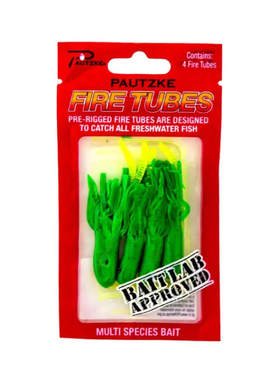 Pautzke 4ct Fire Tubes - CHARTREUSE