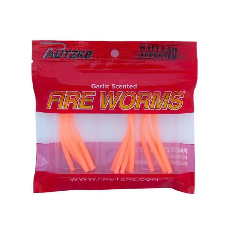 Pautzke 15ct Fire Worms - PEACH Pautzke 15ct Fire Worms - PEACH