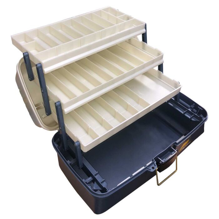 Plano 3 Tray Tackle Box Blue White