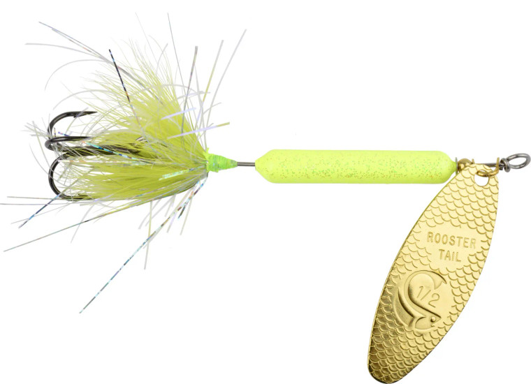 Rooster Tail Joe Thomas Pro 3/4oz - Chartreuse Sparkle Shiner