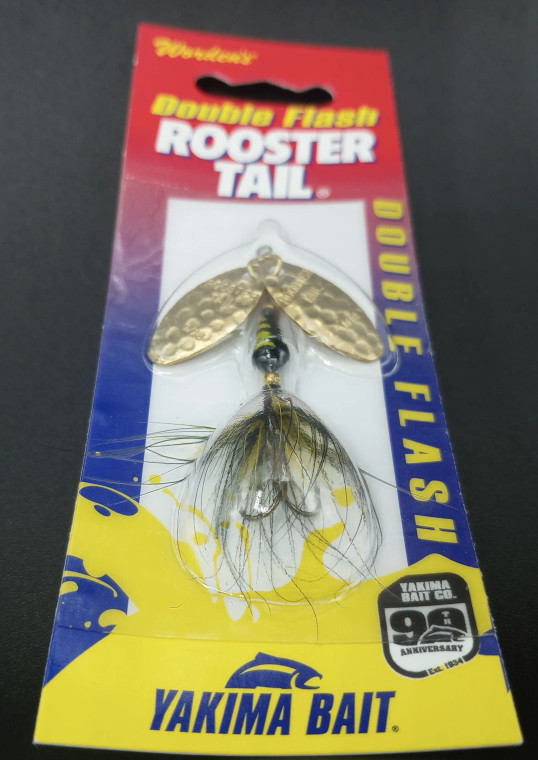 Rooster Tail Double Flash 1/16oz - Black Yellow Tiger