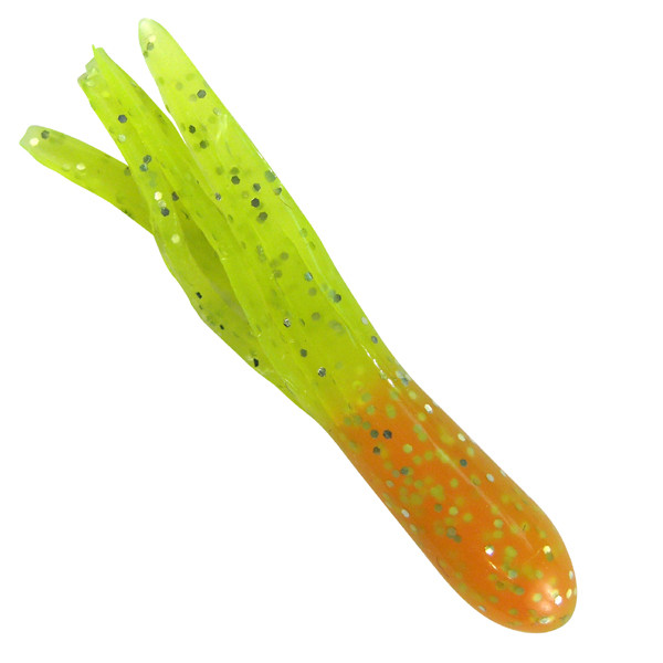 Southern Pro - 1.5" Crappie Tube 50pk Orange Core/Charr Sparkle