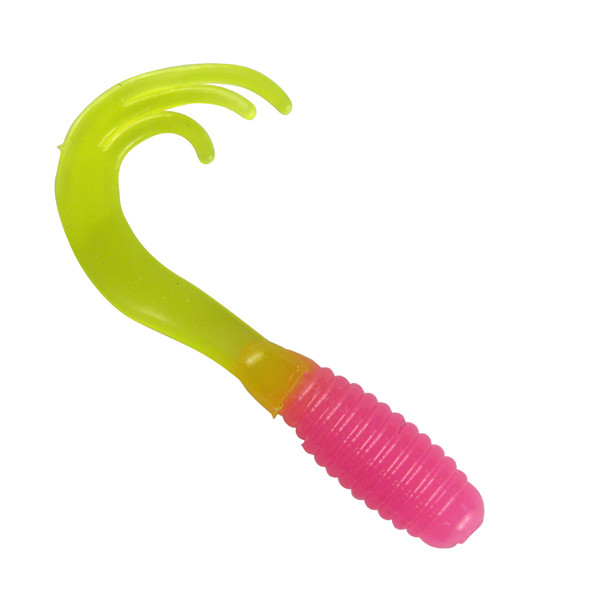 Southern Pro - 2" Triple Tip Grub 50pk - Hot Pink Chartreuse