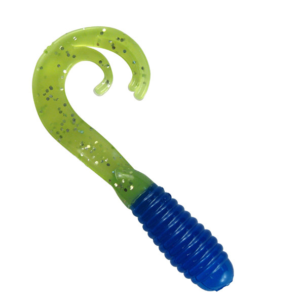 Southern Pro - 2" Triple Tip Grub 50pk - Blue/Chartreuse Sparkle