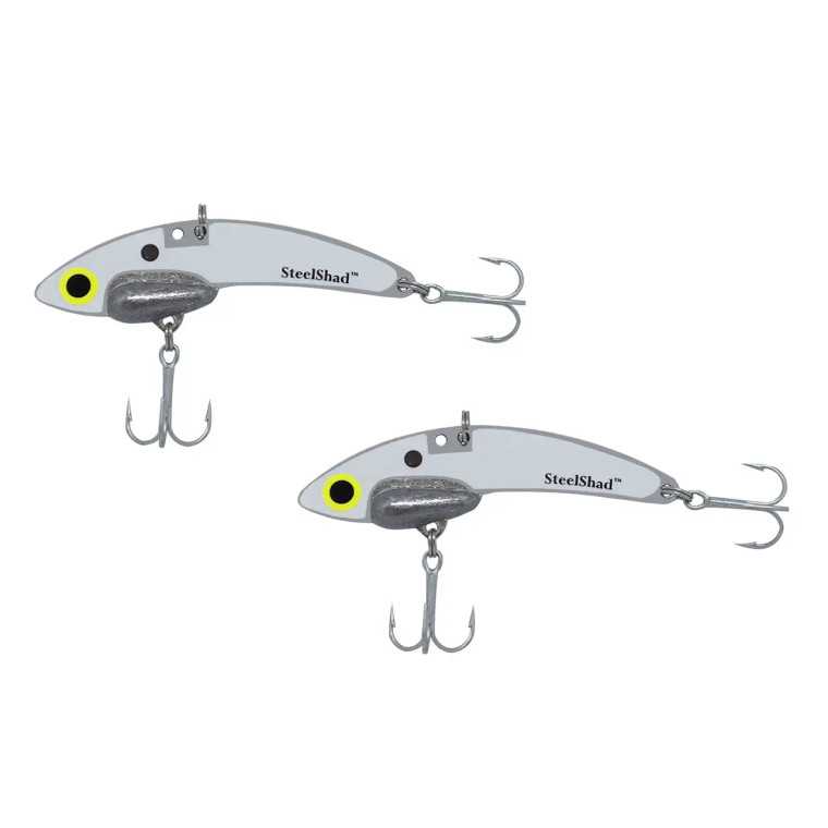 Steel Shad Blade Bait 1/4 oz - White Shad 2pk