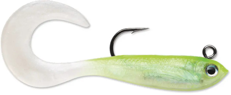 Storm WildEye Curl Tail Minnow 3" - Shiner Chartreuse Silver