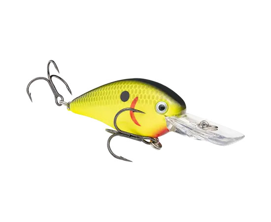 Strike King KVD Squarebill Deep Diver 1.5 -  Black Back Chartreuse