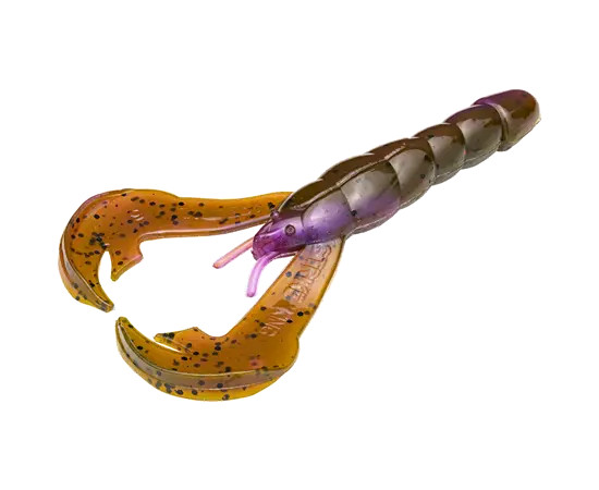 Strike King 4" Rage Craw 7pk - Green Pumpkin Purple Swirl