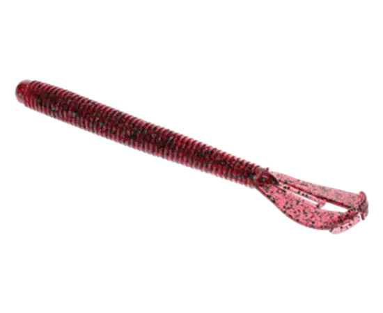 Strike King 6" Rage Twin Tail Menace Worm - Red Bug