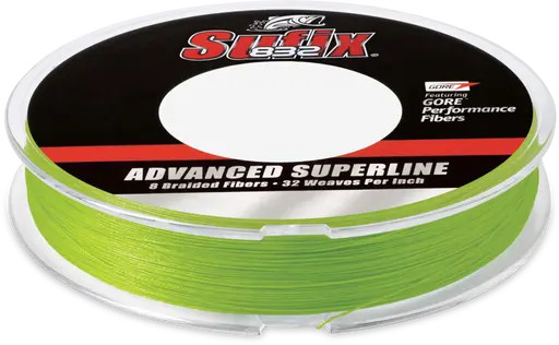 Sufix 832 Braid 10 lb Low-Vis Green 150 Yard