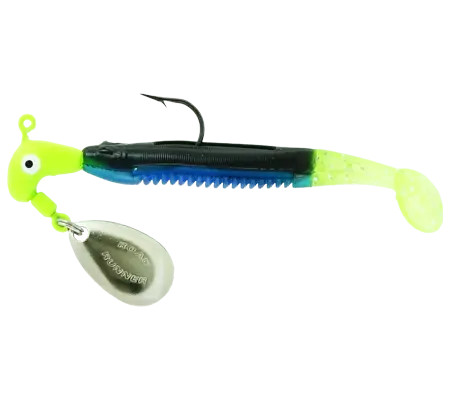 Team Crappie - Blakemore Slab Dragger 1/8oz 12/card - Chartreuse - Tuxedo Black/Chartreuse