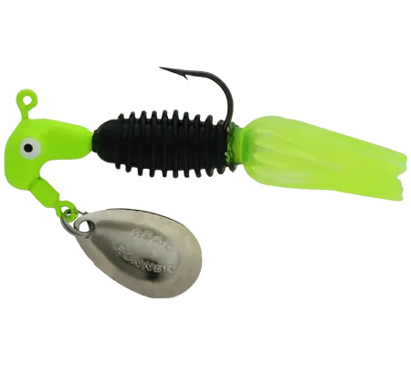 Team Crappie - Blakemore Crappie Tamer 1/8oz 12/card - Chartreuse - Black - Chartreuse