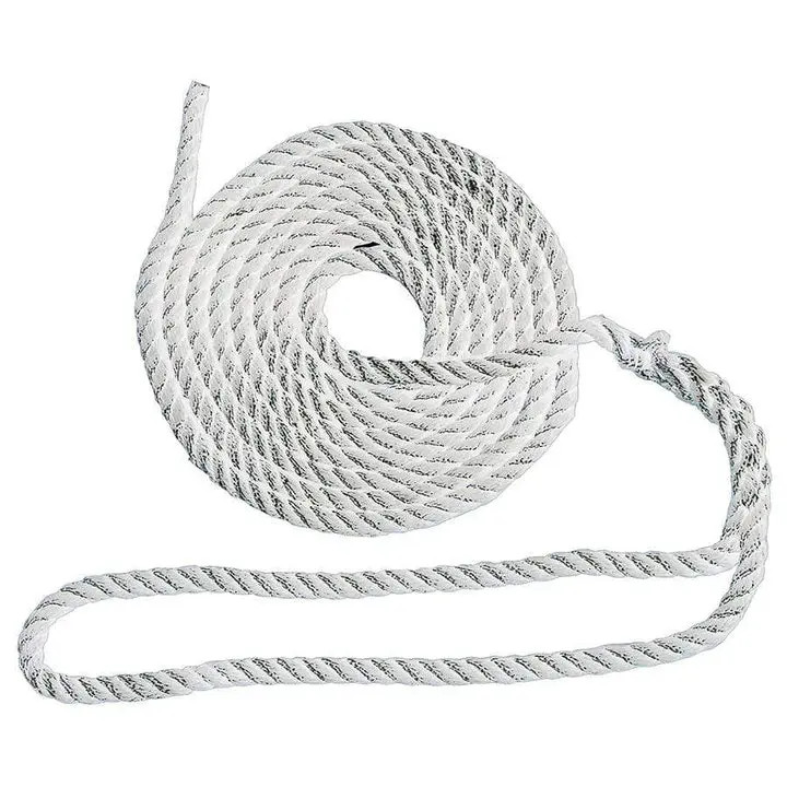 TH Marine - Boater Essentials Dock Line 3/8" X 25' 3-Strand Nylon White