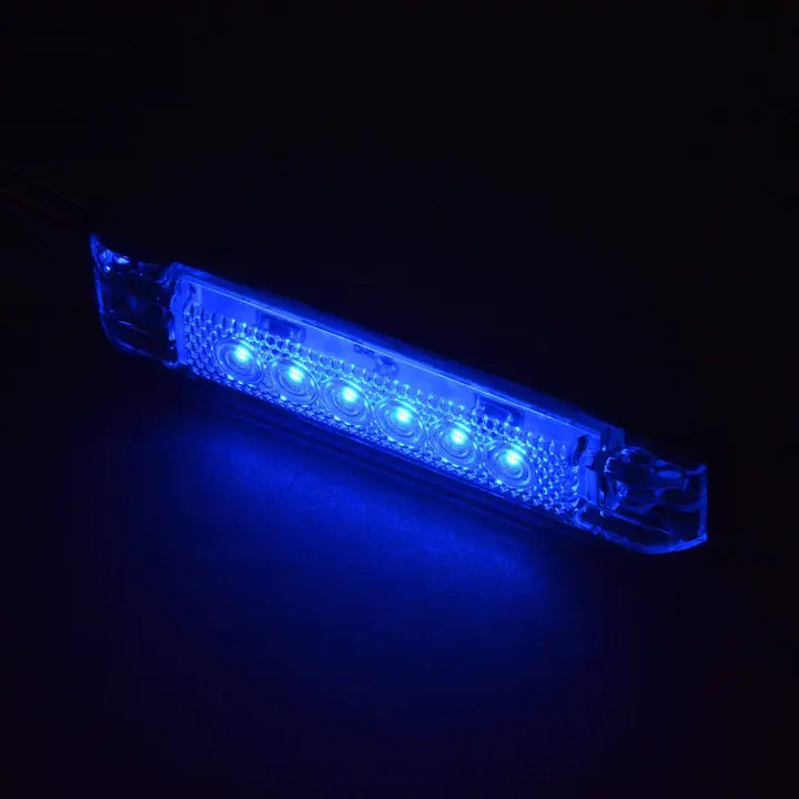 TH Marine - Boater Essentials Slim Line II 4" LED Blue