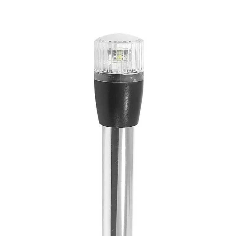 TH Marine - Boater Essentials LED (New Top) Adjustable All Around Navigation Light Adjusts From 28"-48" w locking Collar, 2 miles, 1.0 watt, 80-90 lumen, USCG approved, Anodized Alum pole
