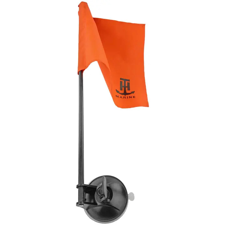 TH Marine - Boater Essentials Skier Down Flag w/Locking Suction Cup - Folding