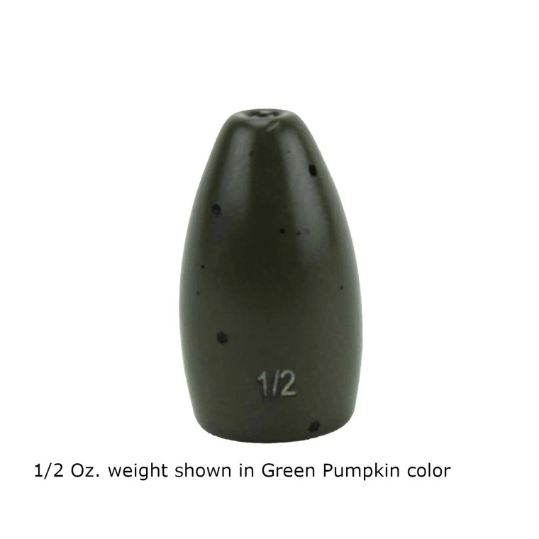 Tungsten - Lures Pro Tungsten Bullet Weights 1/8oz Green Pumpkin