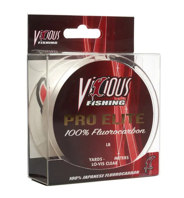 Vicious Pro Elite Fluoro 10lb 200yd - Lo-Vis Clear