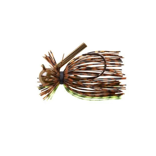 War Eagle 1/2oz Heavy Finesse Jig 2pk - Green Pumpkin Chartreuse