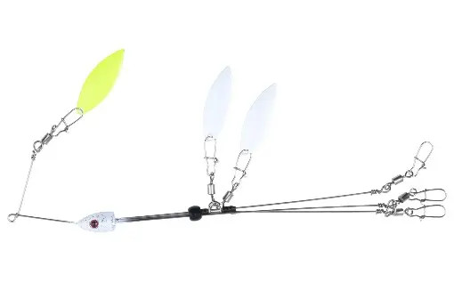 Wizard Custom Tackle Mo Bling Rig 1/4 oz 3 arms w/color blades
