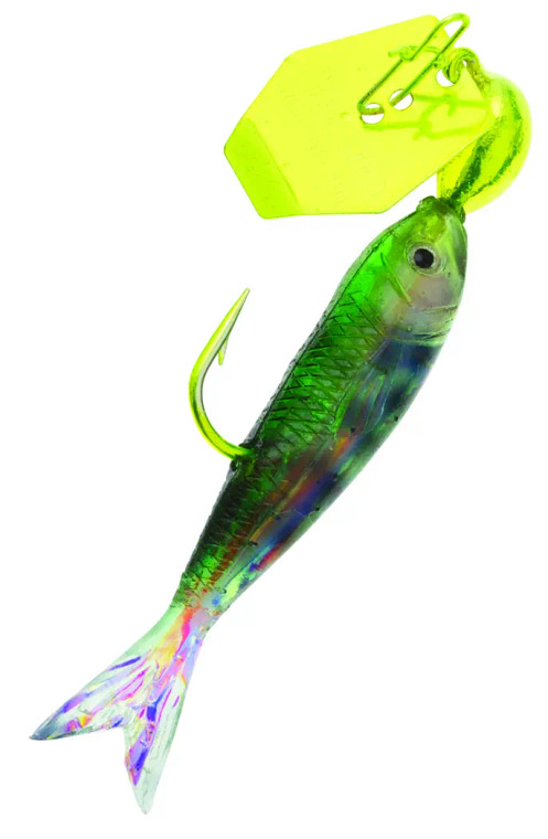 Z-Man ChatterBait Flashback Mini 1/16oz - Chartreuse/Rainbow