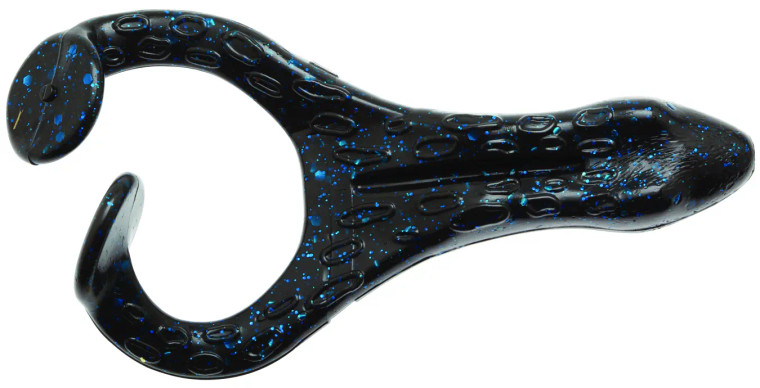 Z-Man 4" Hard Leg Frogz 3pk - Black Blue Flake