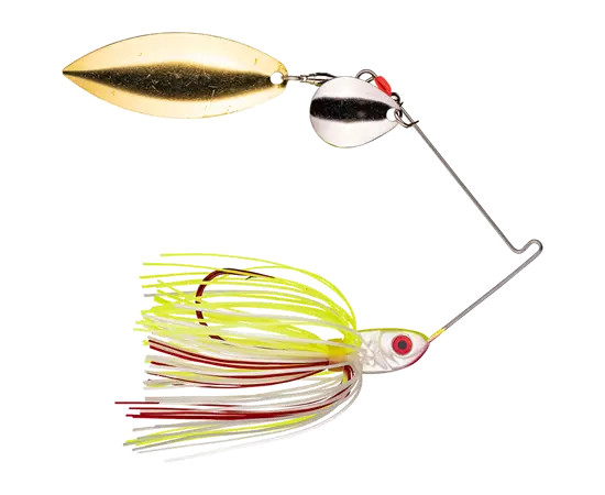 Strike King Bleeding Bait Spinner Bait 3/8oz - Bleeding Chartreuse White