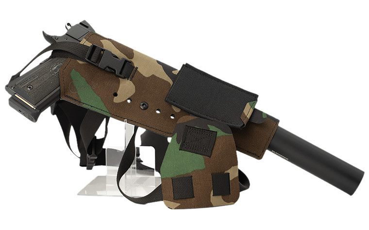 Coletac VWX111 Varmint Wrangler XL Pistol Holder Chest M81 Woodland Right Hand