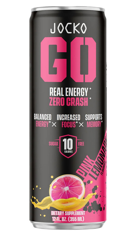 Jocko Fuel 29076 Pink Lemonade Energy Drinks 12oz 12Pack Jocko Fuel 29076 Pink Lemonade Energy Drinks 12oz 12Pack