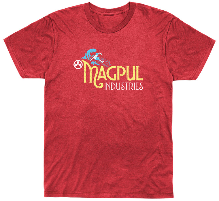 Magpul MAG1216612  Hang 30 Blend Red Heather CottonPolyester Short Sleeve Medium