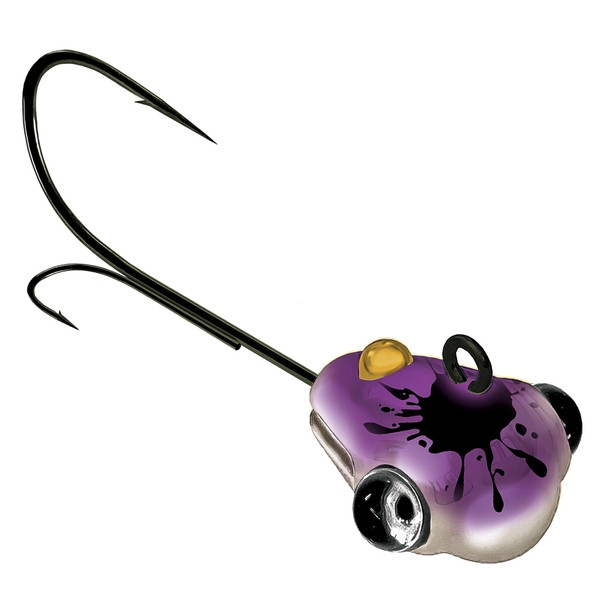 Acme Jack-Knife Jighead - 1/4oz Purple Glow Splash 2pk