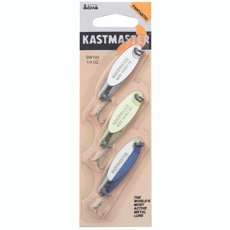 Acme Kastmaster - 1/4oz Chrome/Gld/Ch Neon Blu