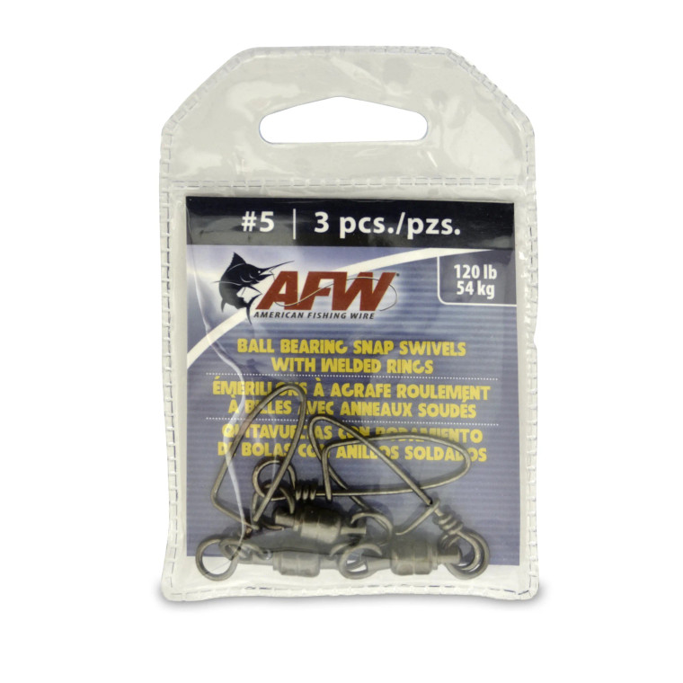AFW BR Ball Bearing Snp Swiv - 120lb;#5 2WldRg;GnmtlBlk 3pc