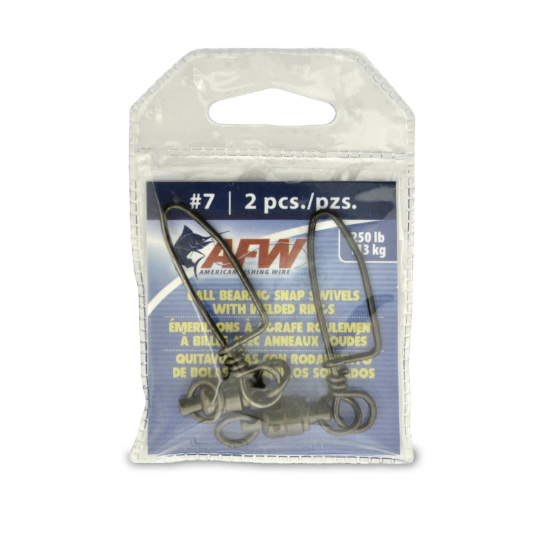 AFW BR Ball Bearing Snp Swiv - 250lb;#7 2WldRg;GnmtlBlk 2pc