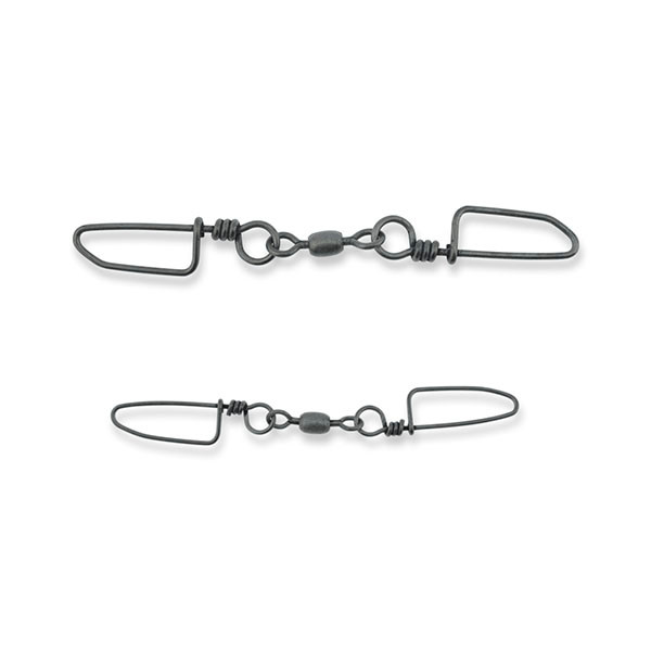 AFW Brass Dual Snap Swivels - 180lb;2/0 Snap blk 15pc
