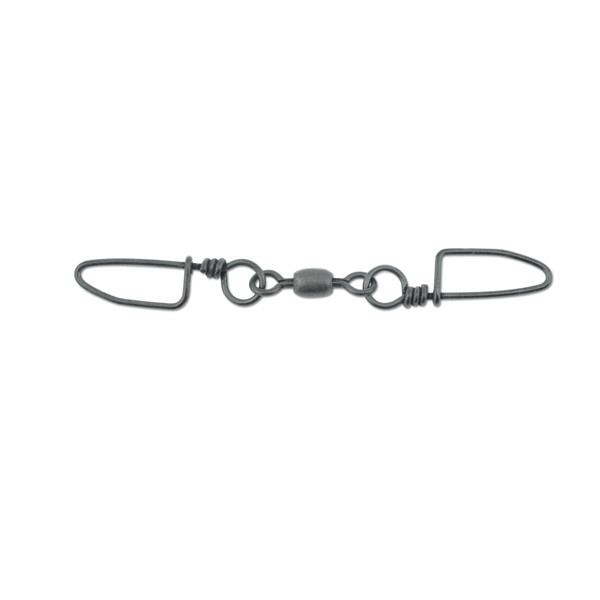 AFW Brass Dual Snap Swivels - 400lb;4/0 Snap blk 2pc