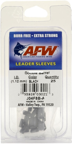 AFW Double Barrel Sleeves - Size #4F8 Black 25 pc