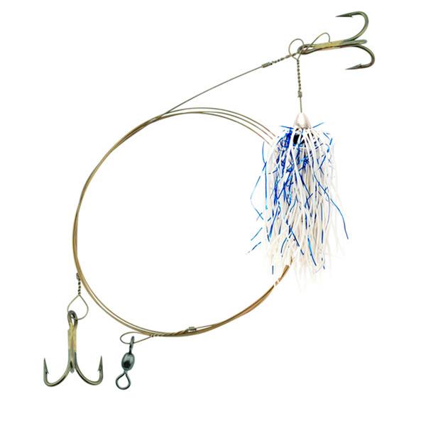 AFW King Buster Pro-Rig - White/Blue Mylar Skirt