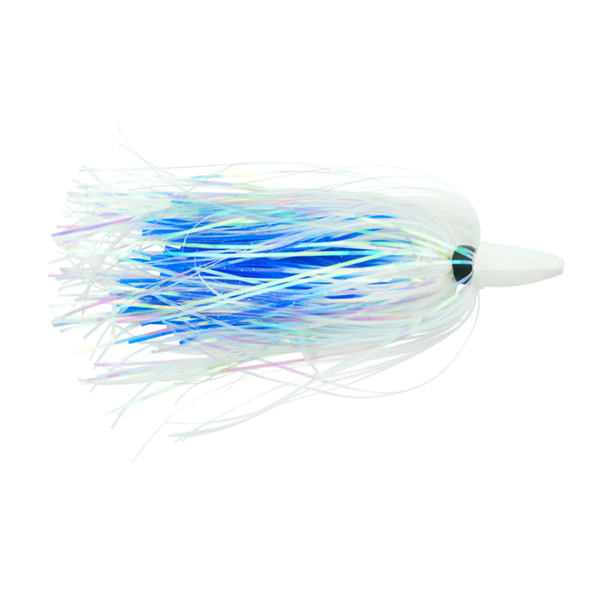 AFW Smoker Choker Lure - 4'' Wht/Blue/Pearl Skirt