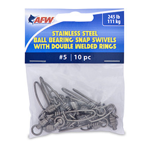 AFW SS Ball Bearing Snp Swiv - 245lb;#5 2WldRg;GnmtlBlk 10p