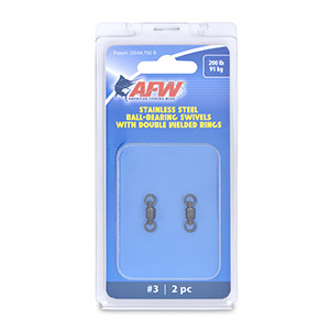 AFW SS Ball Bearing Swivels - 200lb;#3 2WldRg;GnmtlBlk;2pc