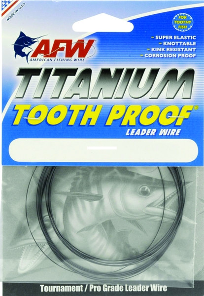 AFW Titanium Tooth Proof - 40lb Test 15' Black Oxide