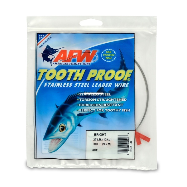 AFW Tooth Proof - 27lb Test #2 Bright 30ft