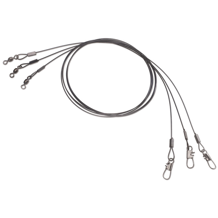 Surflon Leader Wire - 45lb 12'' Nyl 1x7 SS Blk 3pc